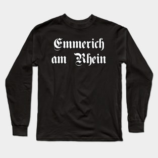 Emmerich am Rhein written with gothic font Long Sleeve T-Shirt